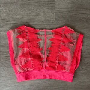 Free people Vibrant Pink Sheer Women's Top
